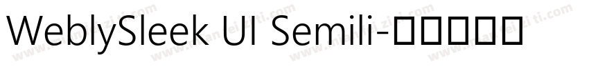 WeblySleek UI Semili字体转换